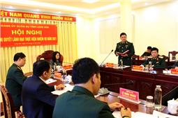 Đảng ủy quân sự tỉnh Lạng Sơn triển khai nhiệm vụ năm 2021